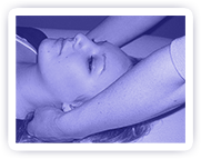 A woman being treated with the Bowen Technique